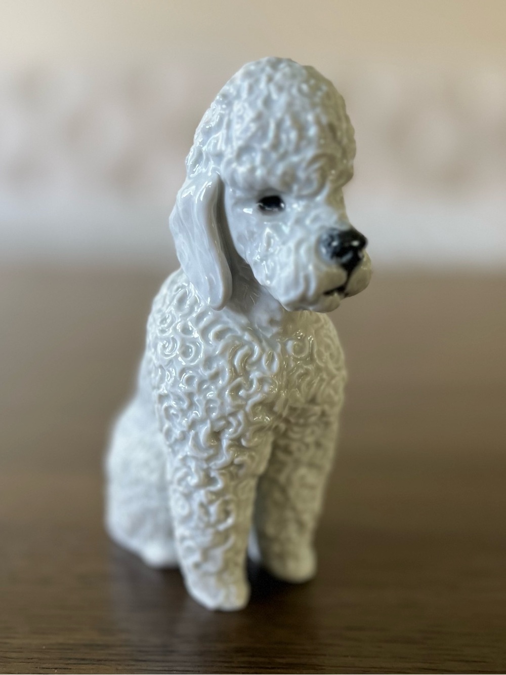 Rosenthal White Ceramic Poodle Figurine by Fritz Hedenreich 1927